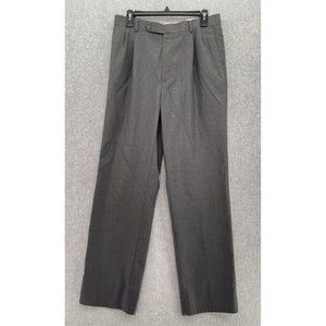 Phillip St. John Women's Wool Pants Solid Gray Size 32 Vintage Trousers